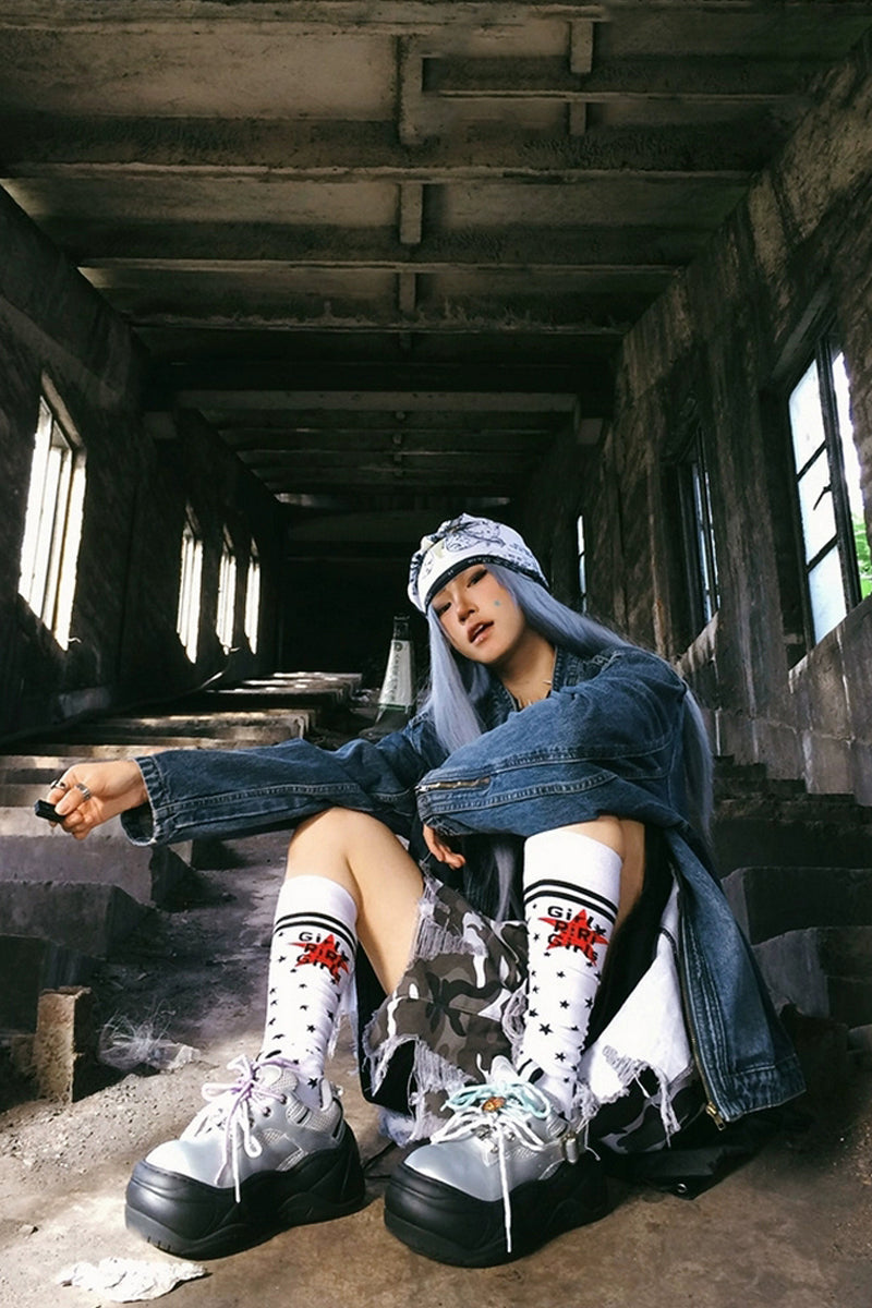 Silver Mesh Platform Wave Buckle Sneakers - Wolvess