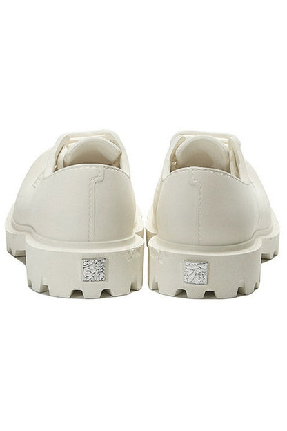 Off-White Platform Derby Shoes with Lug Sole - Wolvess