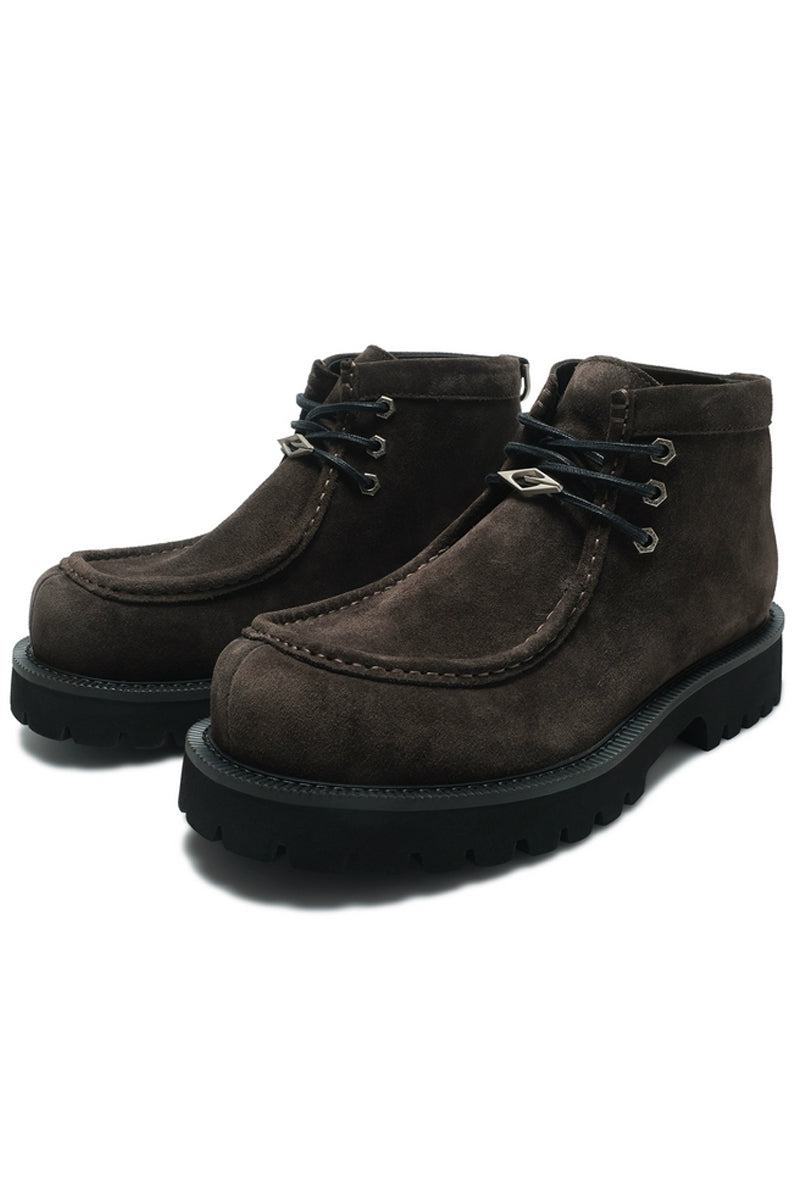 Shearling Moc Toe Lug Boots - Wolvess