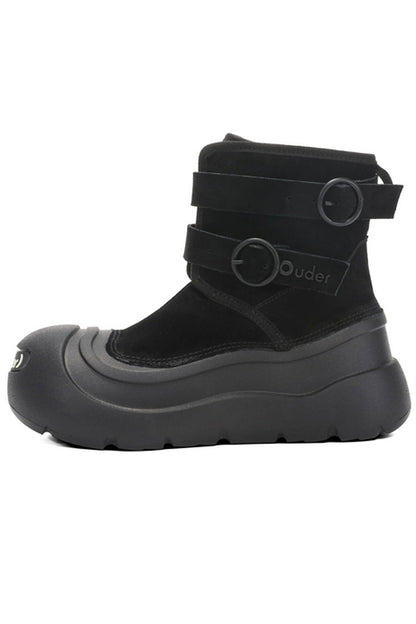 Double Buckle Platform Boots - Wolvess