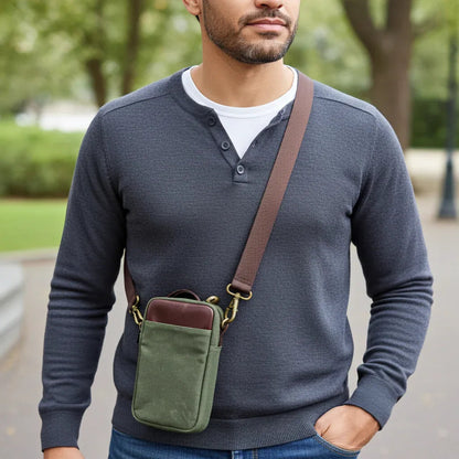 Phone Case, Maxwell Leather Waxed Canvas Phone Case MiamiLeathers.com