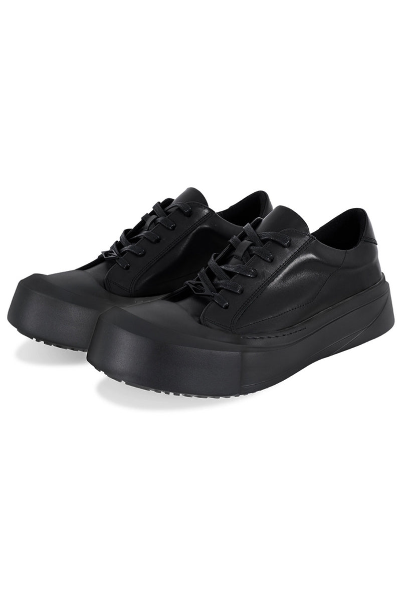Leather Toe Cap Platform Sneakers - Wolvess