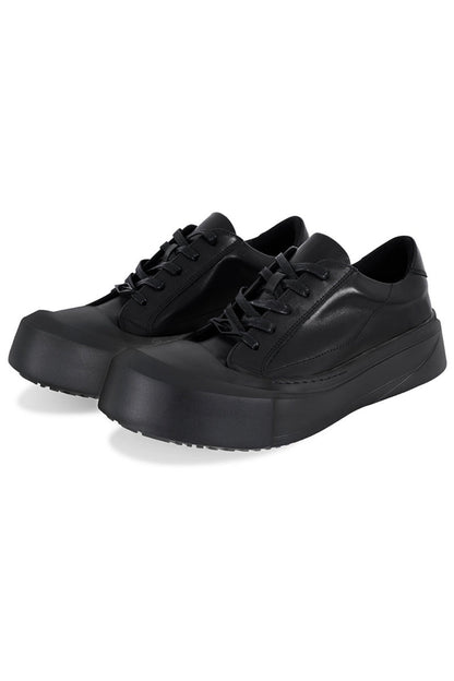 Leather Toe Cap Platform Sneakers - Wolvess