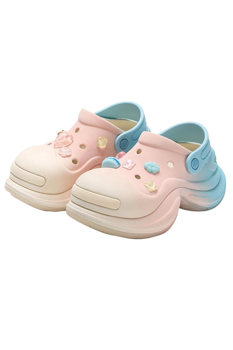 Glitter Star Platform Clogs - Wolvess