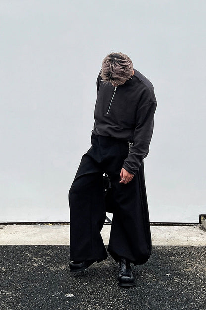 Black Leather Lace-Up Combat Boots - Wolvess