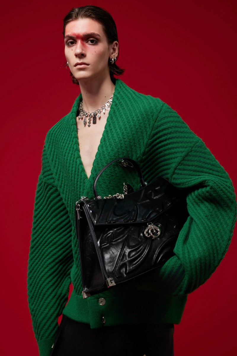 Patent Chain Shoulder Bag - Wolvess