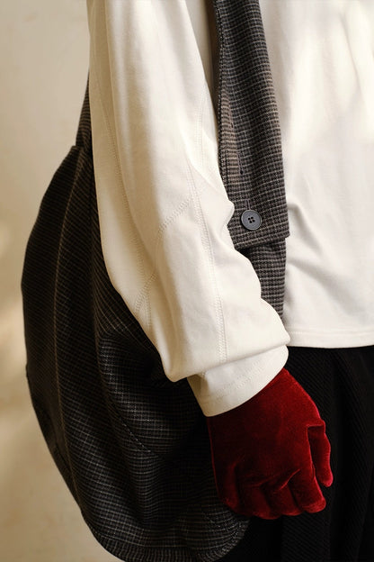 Plaid Messenger Shoulder Bag - Wolvess