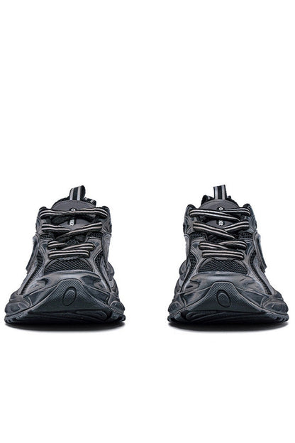 Chunky Running Sneakers Triple Black - Wolvess