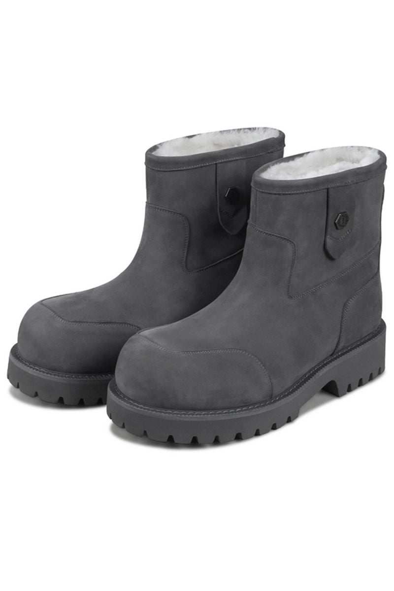 Fleece-Lined Suede Work Boots - Wolvess