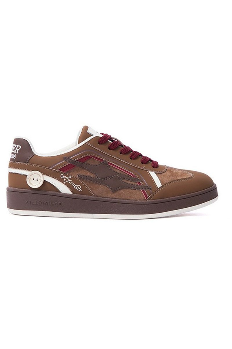 Brown Burgundy Leather Court Sport Sneakers - Wolvess