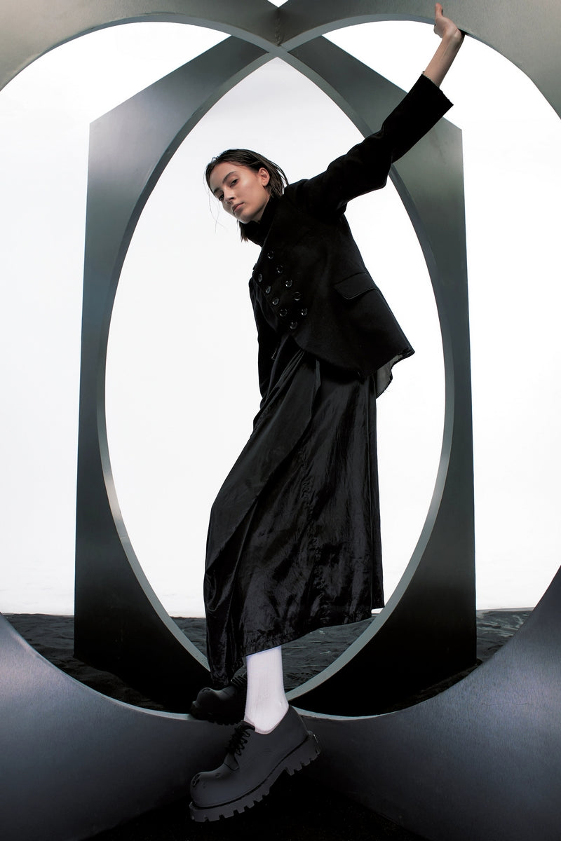 Triple Black Matte Platform Derby Shoes with Lug Sole - Wolvess