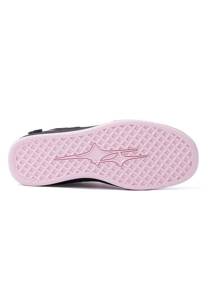 Black and Pink Court Sneakers - Wolvess