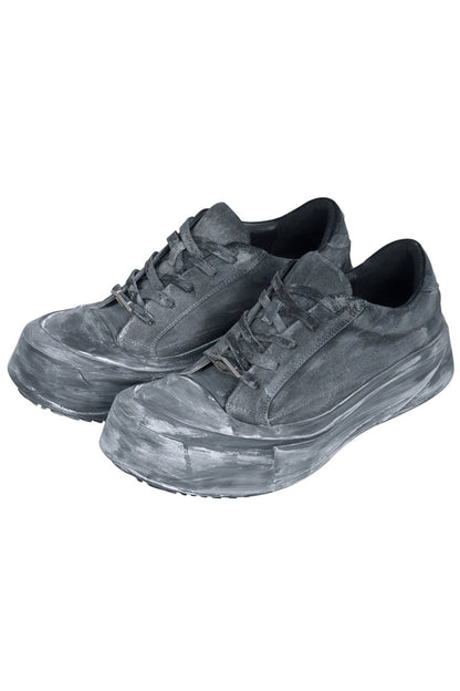 Suede Platform Distressed Sneakers - Wolvess