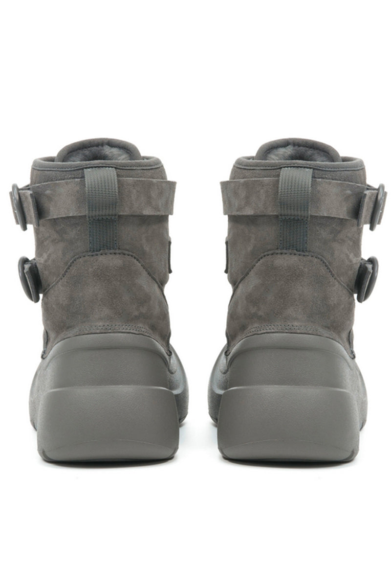 Double Buckle Platform Boots - Wolvess