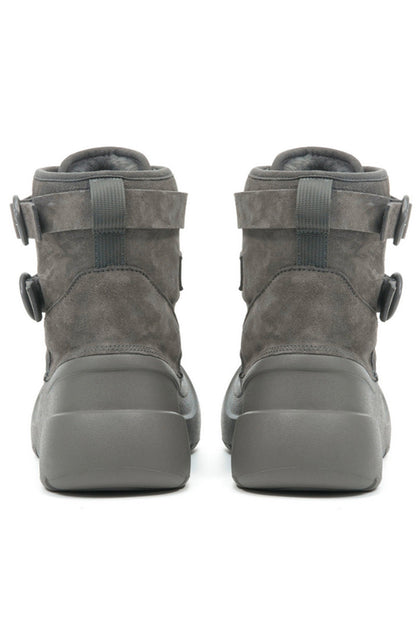 Double Buckle Platform Boots - Wolvess