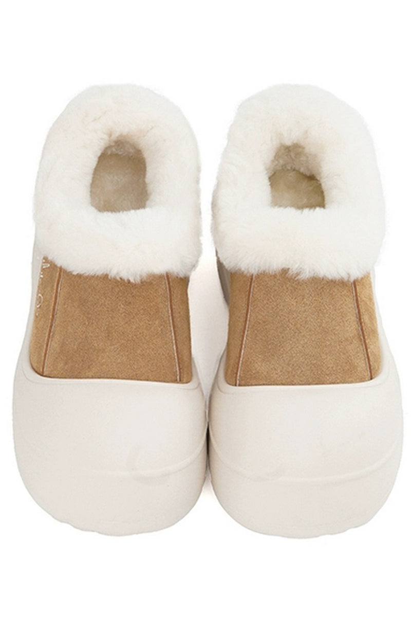 Shearling Platform Clog Boots - Wolvess