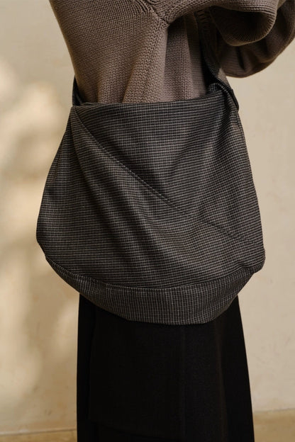 Plaid Messenger Shoulder Bag - Wolvess