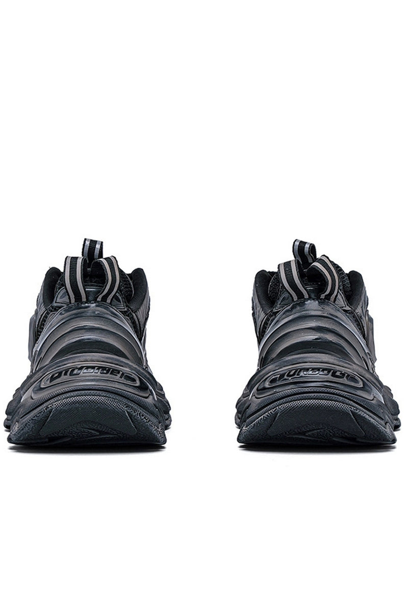 Chunky Running Sneakers Triple Black - Wolvess