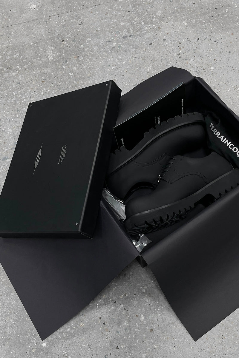 Leather Lug Sole Derby Shoes - Wolvess