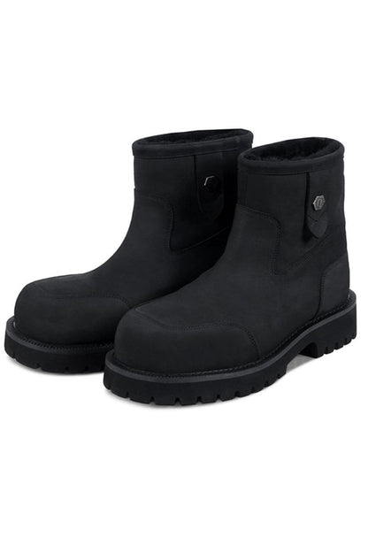 Fleece-Lined Suede Work Boots - Wolvess
