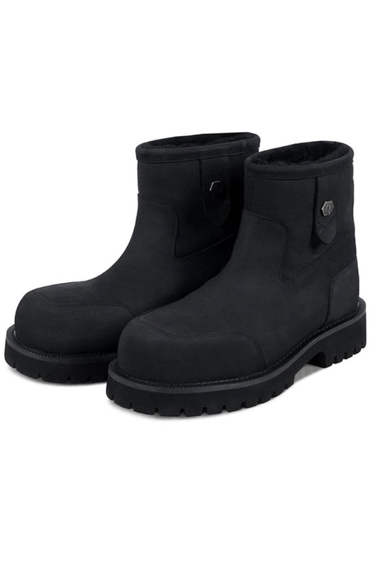 Fleece-Lined Suede Work Boots - Wolvess