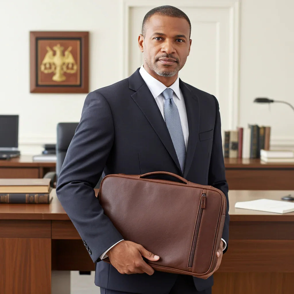 Cambridge Full-Grain Leather Tech Case – Large MiamiLeathers.com