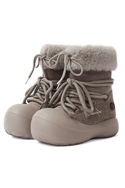 Fleece Lined Suede Winter Boots - Wolvess