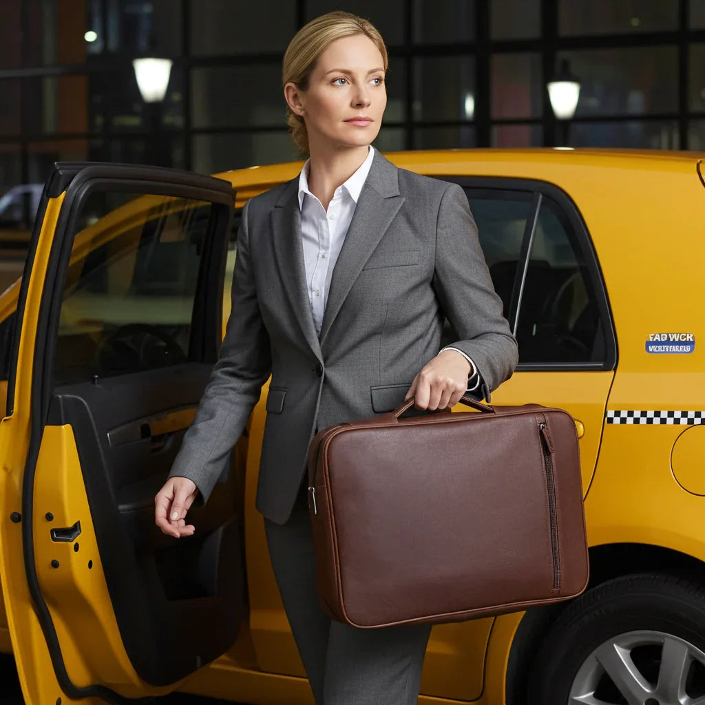 Cambridge Full-Grain Leather Tech Case – Large MiamiLeathers.com