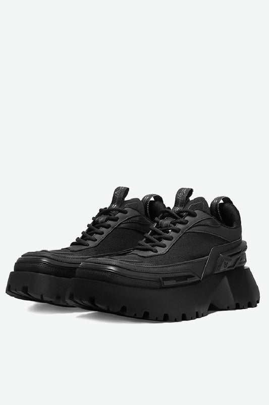 Square-Toe Platform Chunky Sneakers - Wolvess