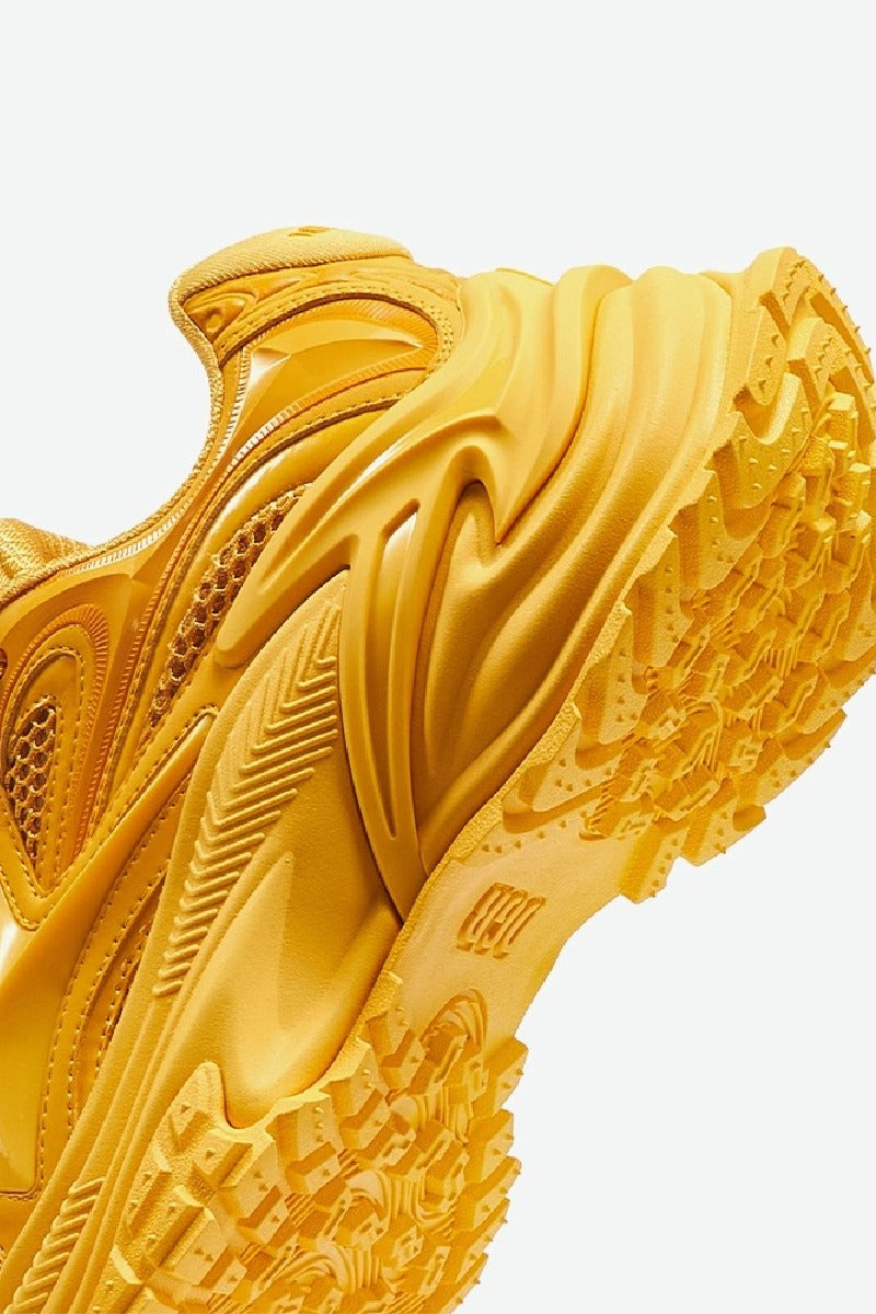 Monochrome Yellow Chunky Platform Sneakers - Wolvess