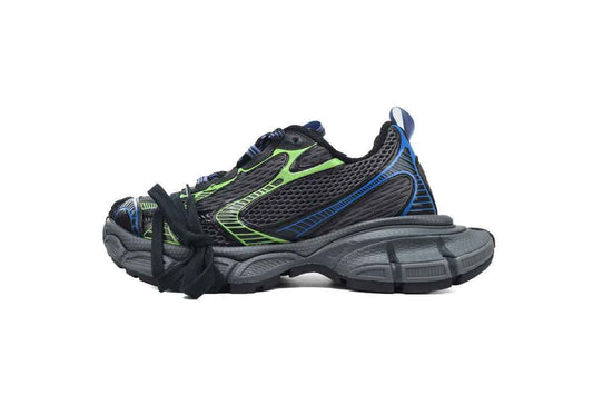 Custom BLCG Black Green Blue Sneakers W3XDC