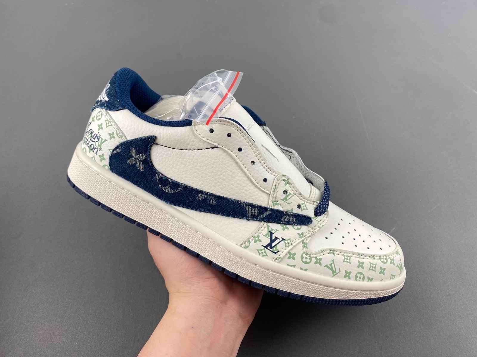 Custom Travis Scott x LV x Air Jordan 1 Low OG SJ2968-004