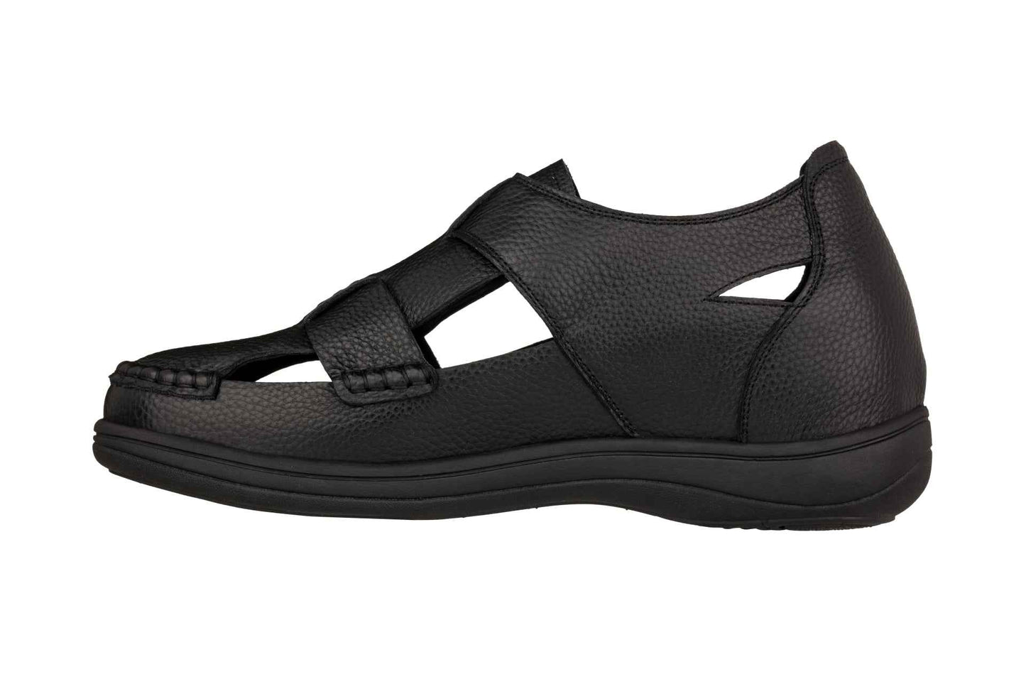 CALTO - K2661 - 3.2 Inches Taller (Black) - Casual Fisherman Sandal Tallmenshoes.com