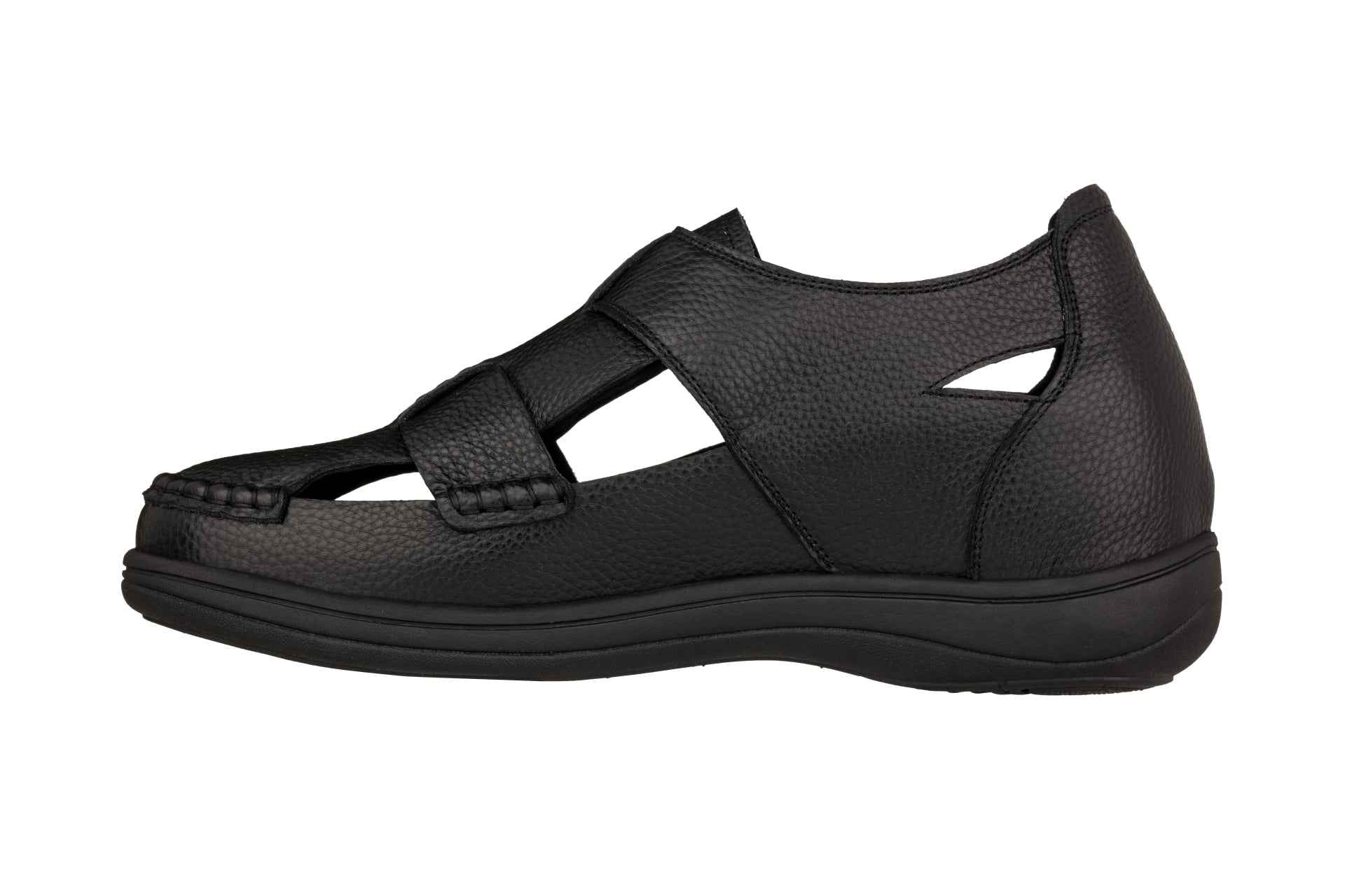 CALTO - K2661 - 3.2 Inches Taller (Black) - Casual Fisherman Sandal Tallmenshoes.com