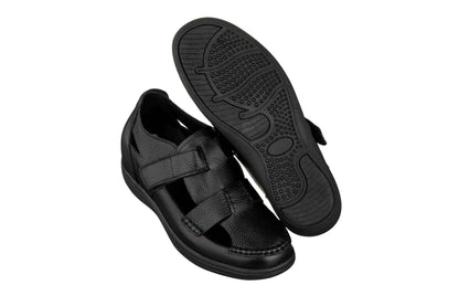 CALTO - K2661 - 3.2 Inches Taller (Black) - Casual Fisherman Sandal Tallmenshoes.com