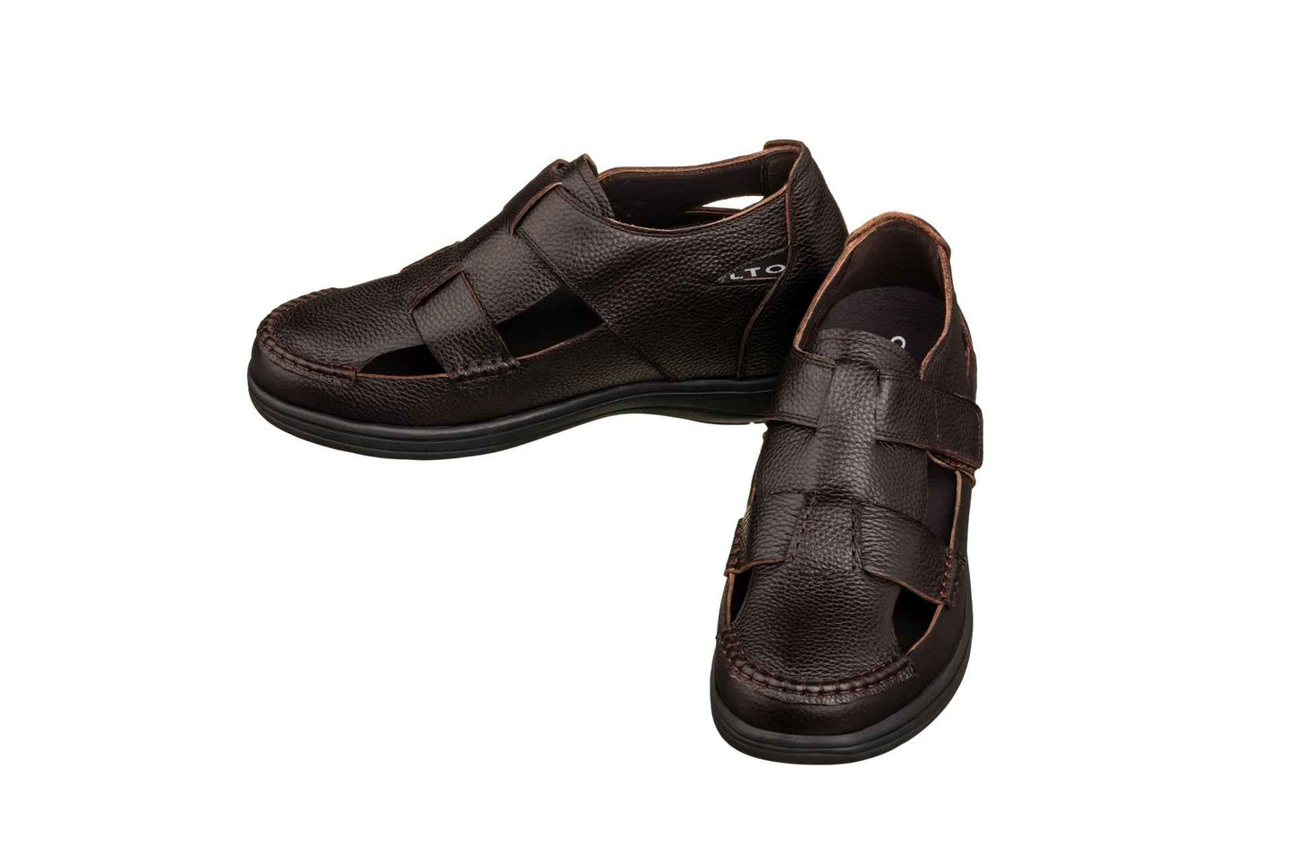CALTO - K2662 - 3.2 Inches Taller (Dark Brown) - Casual Fisherman Sandal Tallmenshoes.com