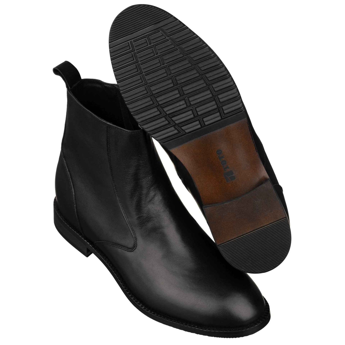 TOTO - K33092 - 2.6 Inches Taller (Black) - Zipper Boot Tallmenshoes.com