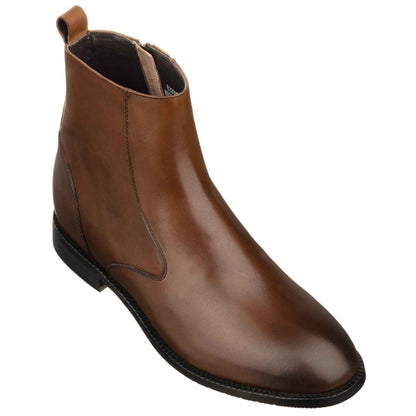 TOTO - K33093 - 2.6 Inches Taller (Coffee Brown) - Zipper Boot Tallmenshoes.com