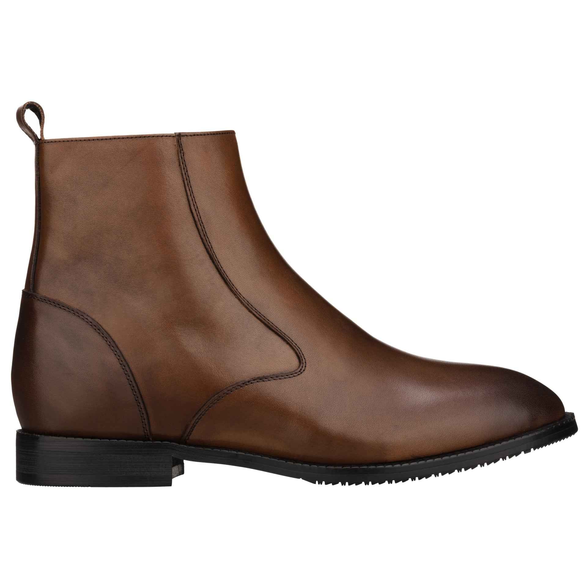 TOTO - K33093 - 2.6 Inches Taller (Coffee Brown) - Zipper Boot Tallmenshoes.com