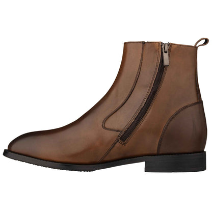 TOTO - K33093 - 2.6 Inches Taller (Coffee Brown) - Zipper Boot Tallmenshoes.com