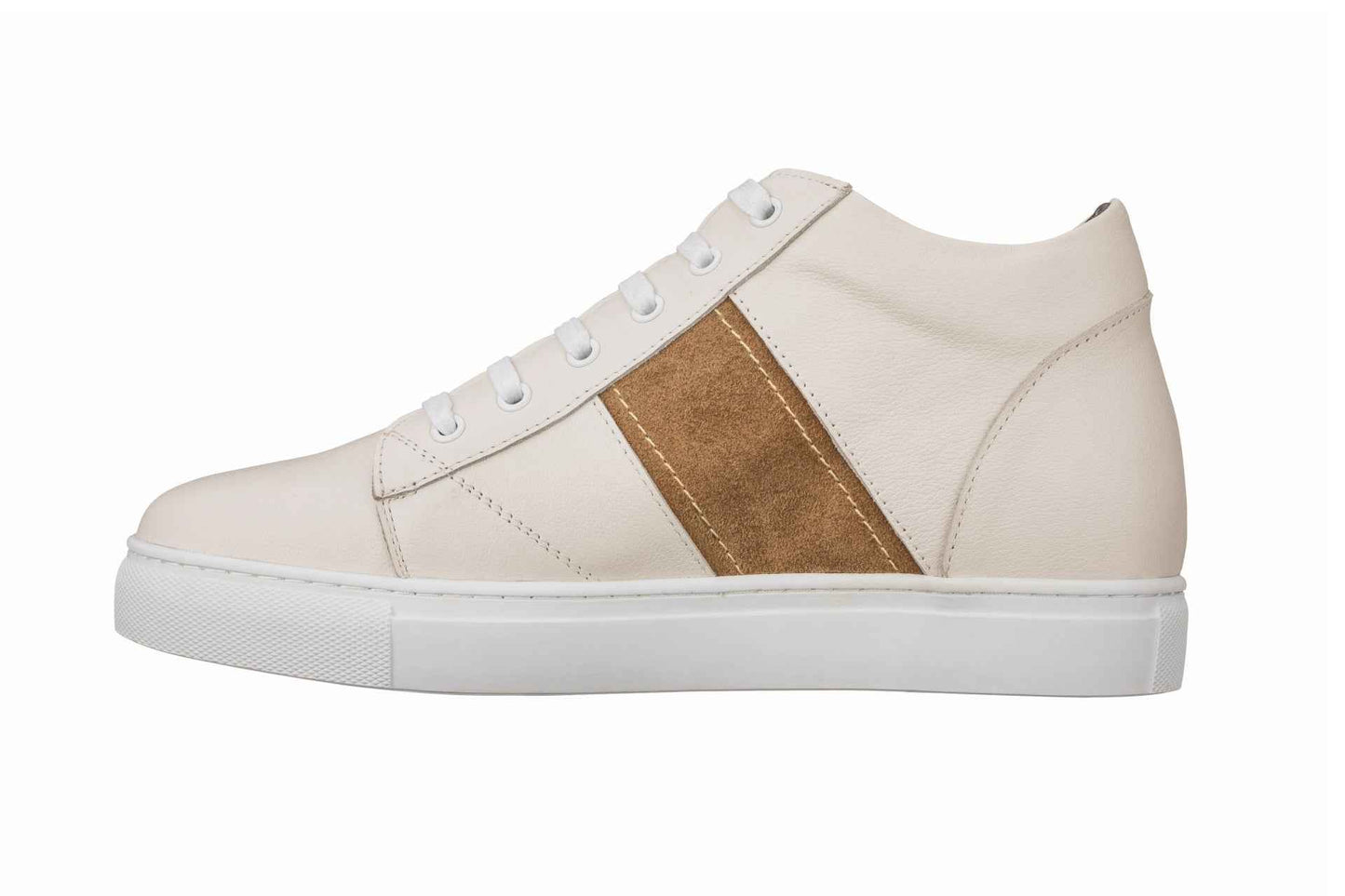 CALTO - K53101 - 2.8 Inches Taller (Beige White) Tallmenshoes.com