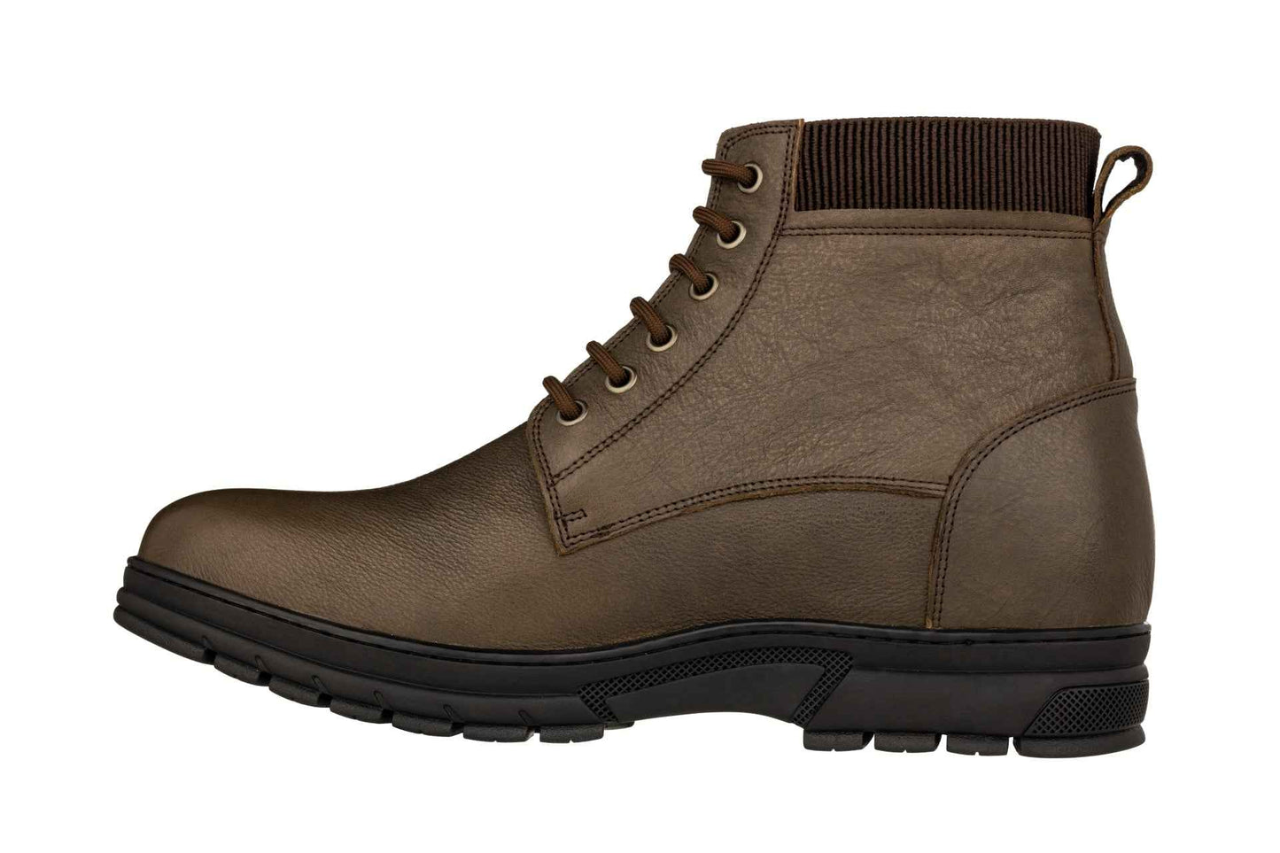 TOTO - K84016 - 2.8 Inches Taller (Chocolate Brown) - High Top Work Boots Tallmenshoes.com