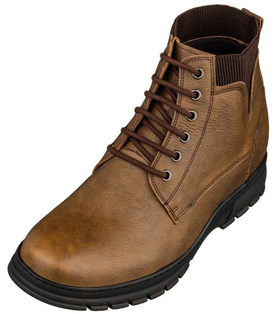 TOTO - K84017 - 2.8 Inches Taller (Khaki) - High Top Work Boots Tallmenshoes.com
