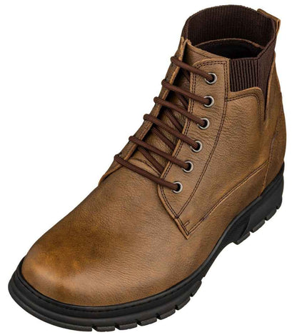 TOTO - K84017 - 2.8 Inches Taller (Khaki) - High Top Work Boots Tallmenshoes.com