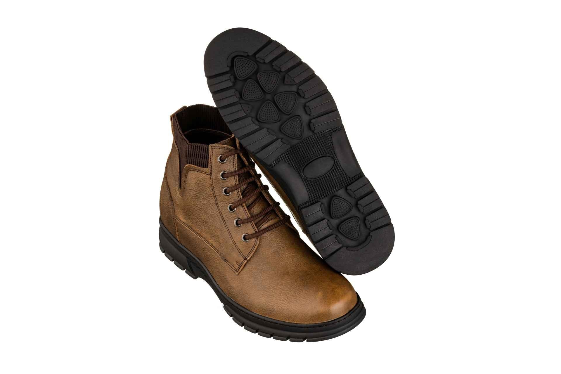 TOTO - K84017 - 2.8 Inches Taller (Khaki) - High Top Work Boots Tallmenshoes.com