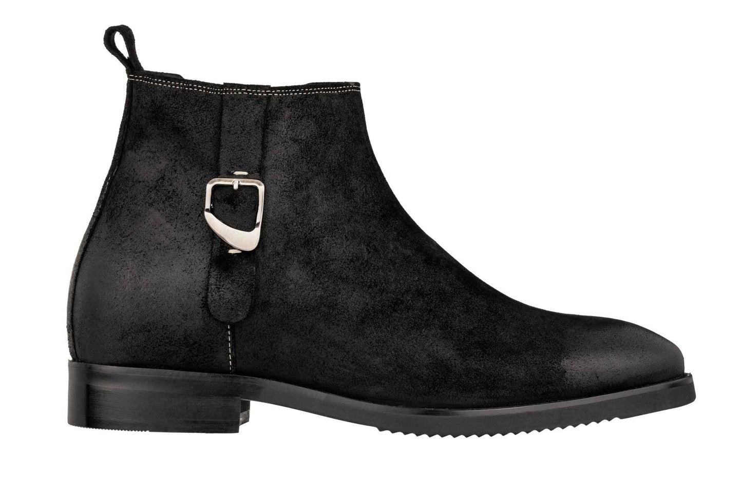 TOTO - K92081 - 3 Inches Taller (Nubuck Black) - Chelsea Ankle Boots Tallmenshoes.com