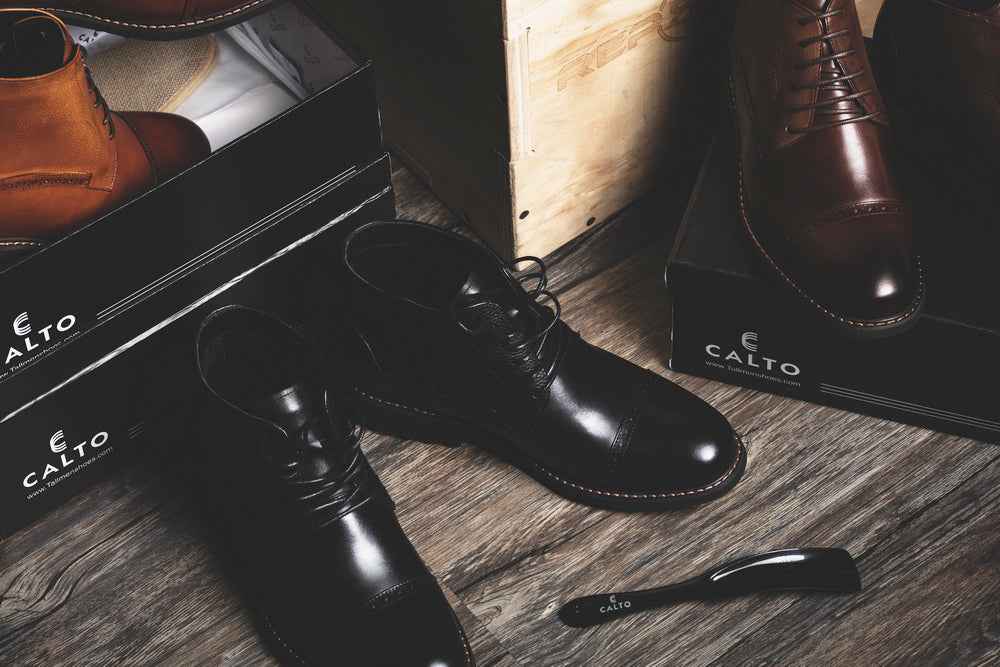 CALTO - Y41083 - 3.2 Inches Taller (Black) - Lace Up Casual Boots Tallmenshoes.com