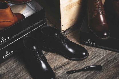 CALTO - Y41083 - 3.2 Inches Taller (Black) - Lace Up Casual Boots Tallmenshoes.com