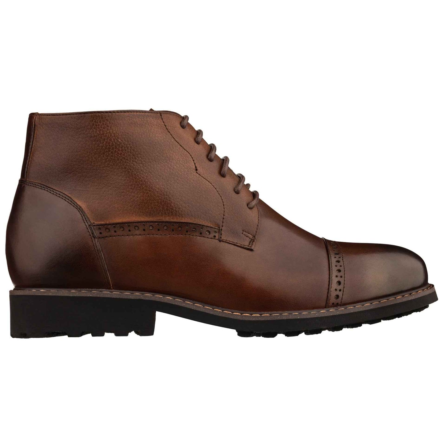 CALTO - Y41084 - 3.2 Inches Taller (Coffee Brown) - Lace Up Casual Boots Tallmenshoes.com