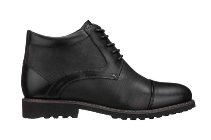 TOTO - Y41088 - 3.2 Inches Black Leather Boots Tallmenshoes.com
